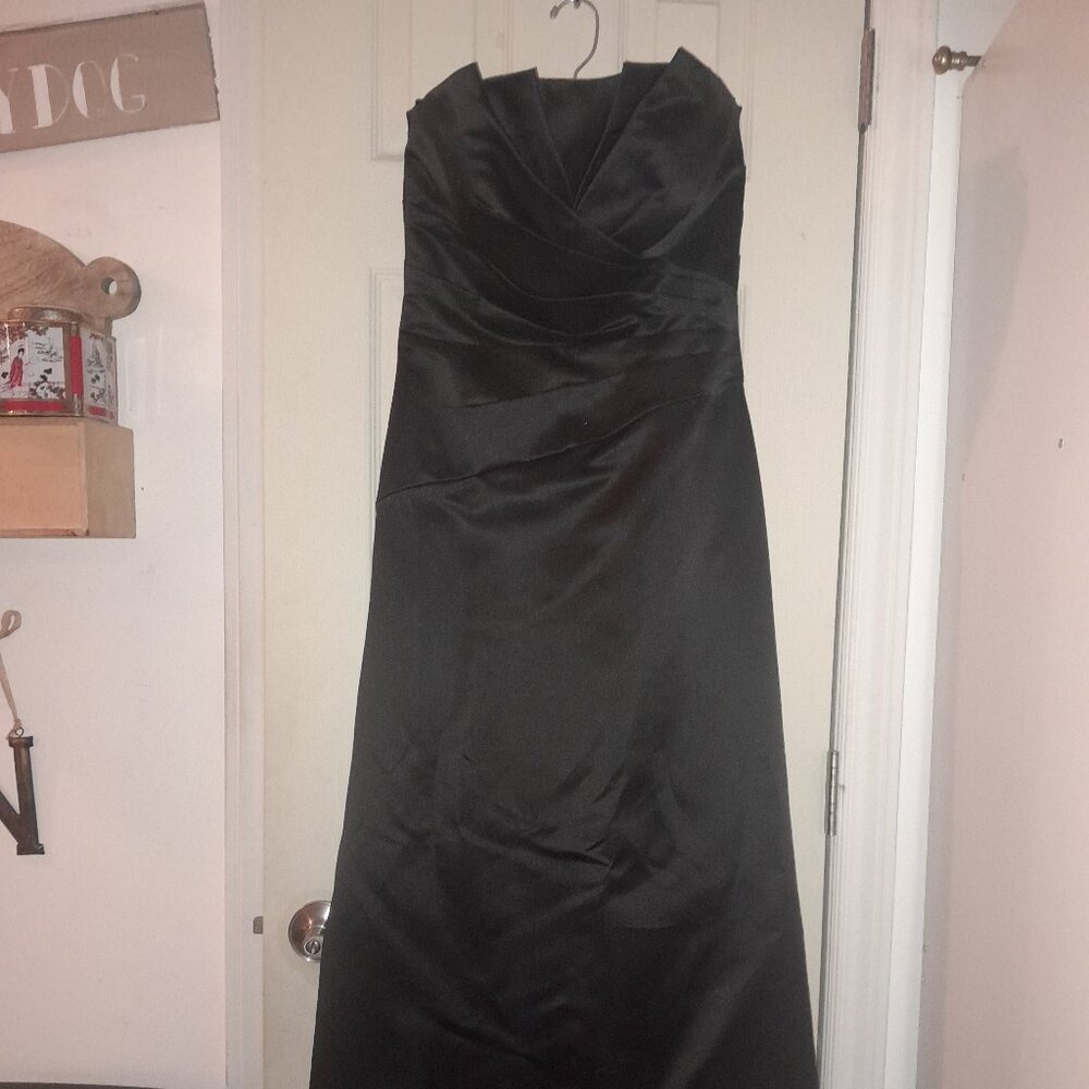 Floor length satin gown worn once
